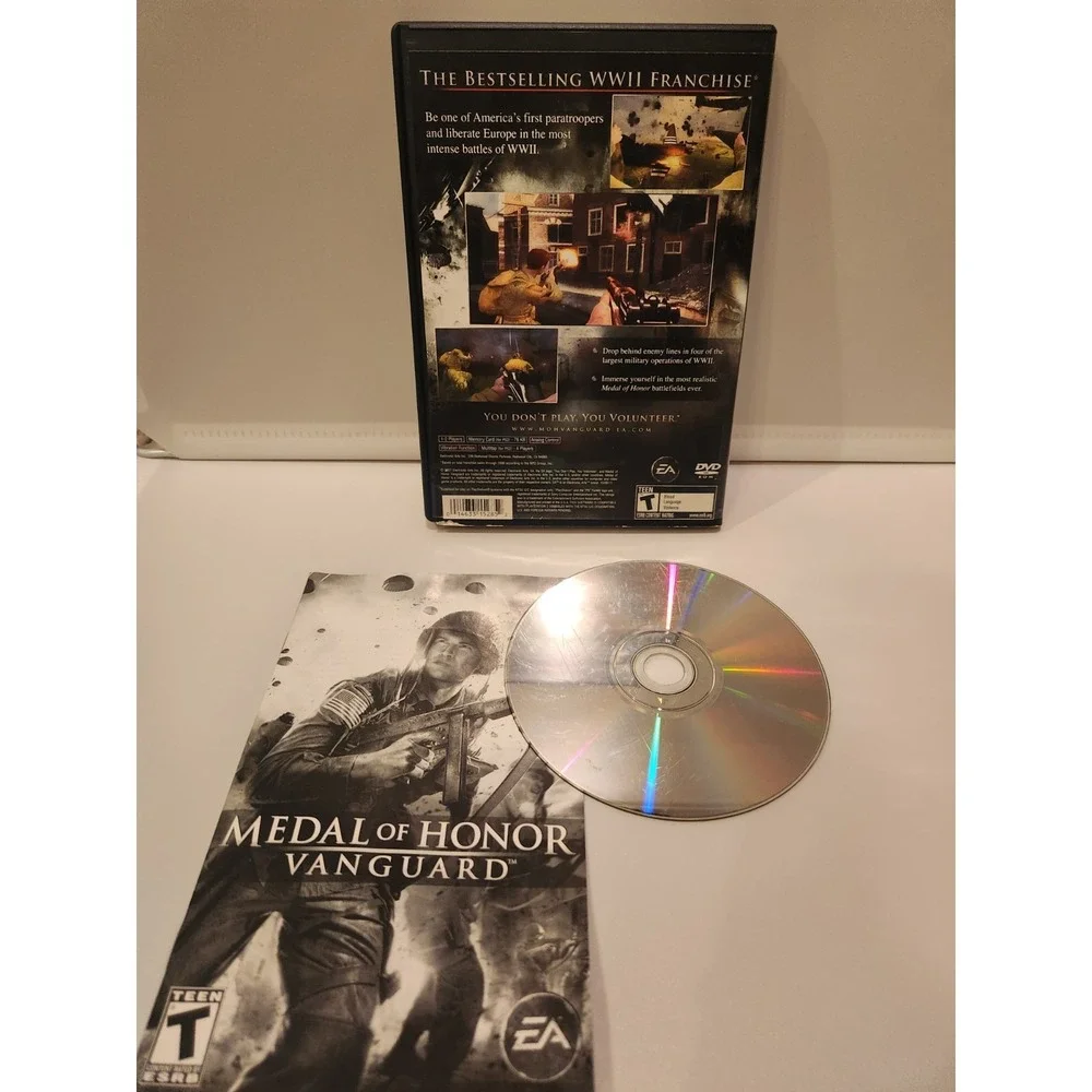 Medal of Honor: Vanguard (Sony PlayStation 2, 2007) Complete CIB with Manual